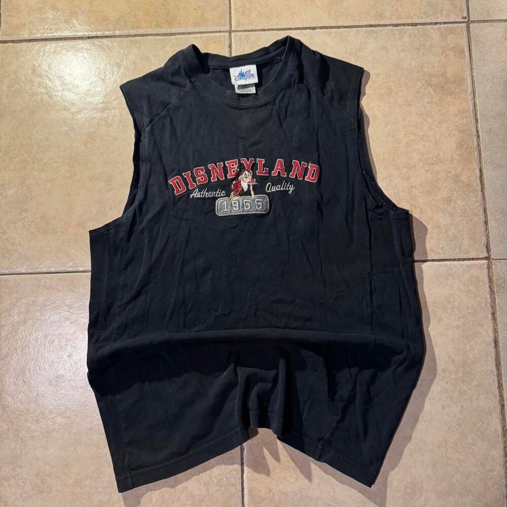 Y2k disneyland resort black cotton tank top Size L in Mens